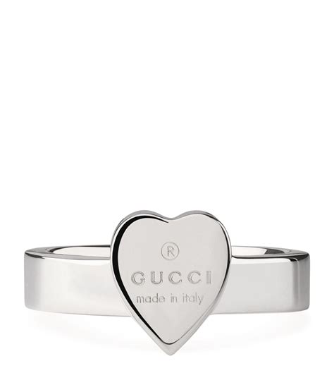 trademark ring with heart pendant gucci|Gucci Heart Trademark Ring in Sterling Silver .